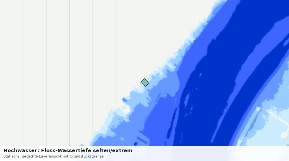 Statische Kartenansicht: Hochwasser: Fluss-Wassertiefe selten/extrem
