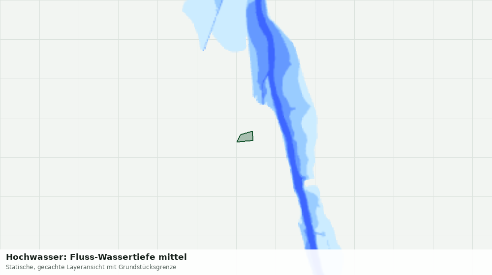 Statische Kartenansicht: Hochwasser: Fluss-Wassertiefe mittel