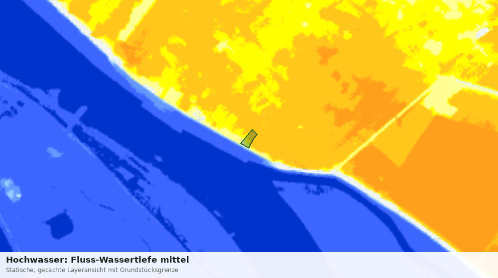 Statische Kartenansicht: Hochwasser: Fluss-Wassertiefe mittel