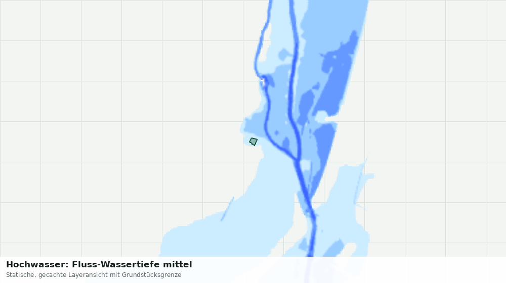 Statische Kartenansicht: Hochwasser: Fluss-Wassertiefe mittel