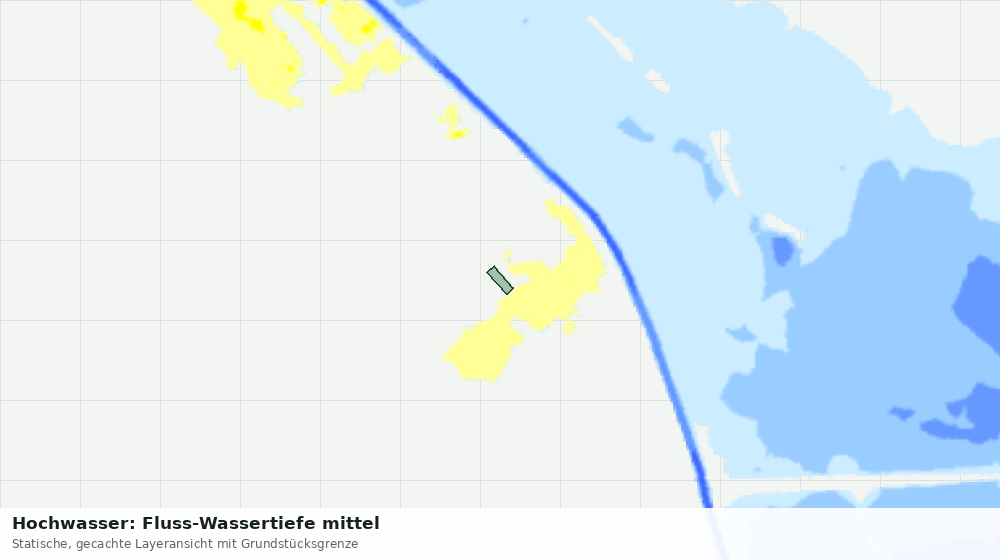 Statische Kartenansicht: Hochwasser: Fluss-Wassertiefe mittel