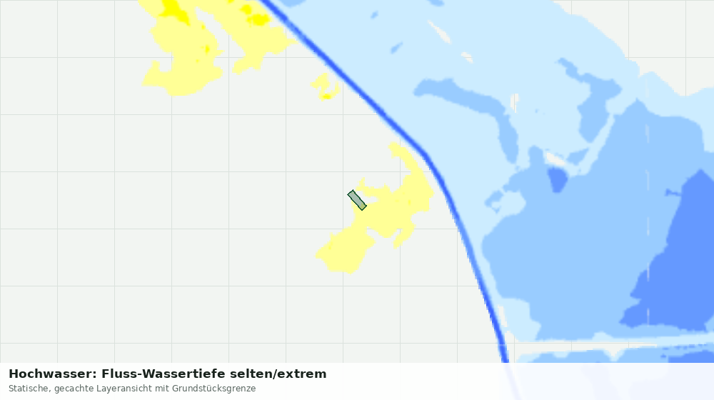 Statische Kartenansicht: Hochwasser: Fluss-Wassertiefe selten/extrem