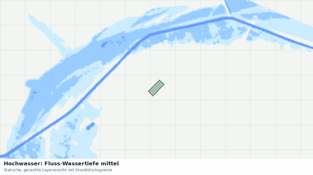 Statische Kartenansicht: Hochwasser: Fluss-Wassertiefe mittel