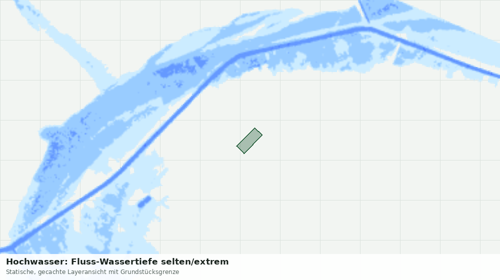 Statische Kartenansicht: Hochwasser: Fluss-Wassertiefe selten/extrem