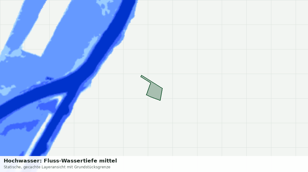 Statische Kartenansicht: Hochwasser: Fluss-Wassertiefe mittel