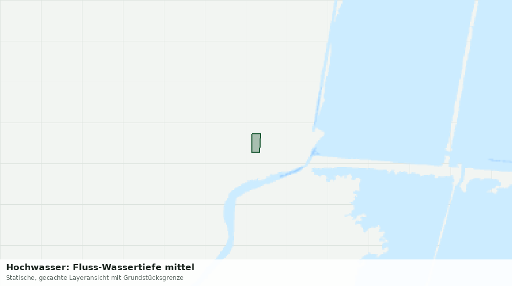 Statische Kartenansicht: Hochwasser: Fluss-Wassertiefe mittel