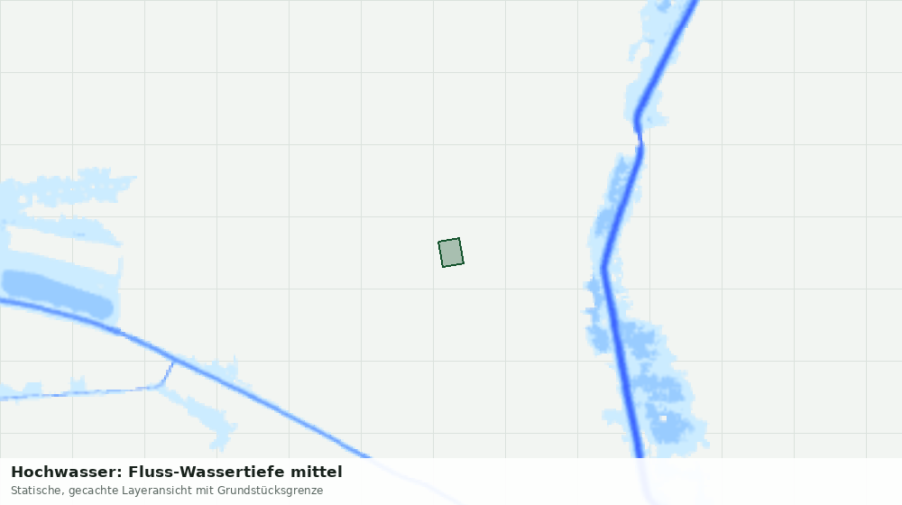 Statische Kartenansicht: Hochwasser: Fluss-Wassertiefe mittel