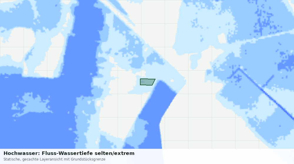 Statische Kartenansicht: Hochwasser: Fluss-Wassertiefe selten/extrem