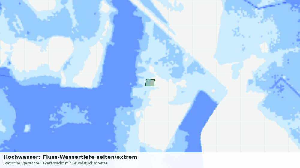 Statische Kartenansicht: Hochwasser: Fluss-Wassertiefe selten/extrem