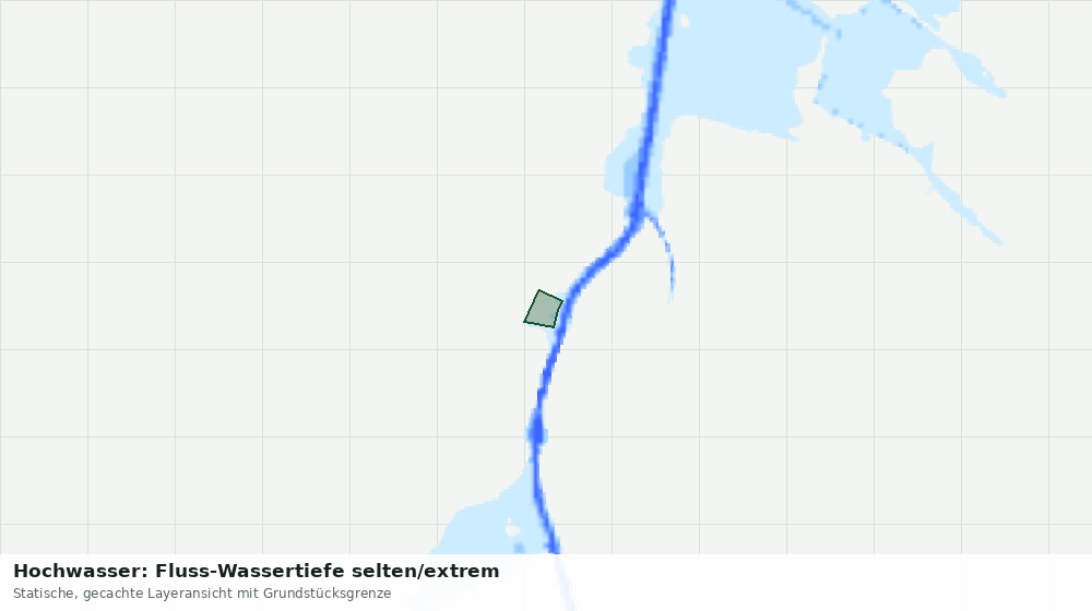 Statische Kartenansicht: Hochwasser: Fluss-Wassertiefe selten/extrem