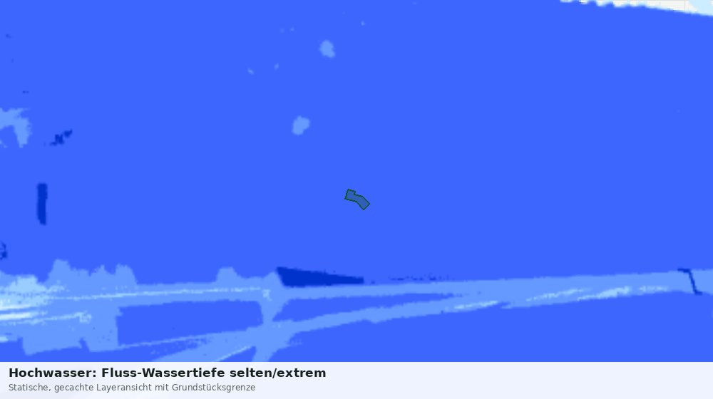 Statische Kartenansicht: Hochwasser: Fluss-Wassertiefe selten/extrem
