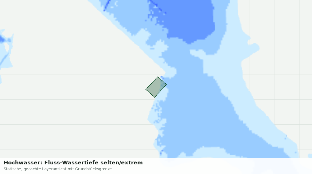 Statische Kartenansicht: Hochwasser: Fluss-Wassertiefe selten/extrem