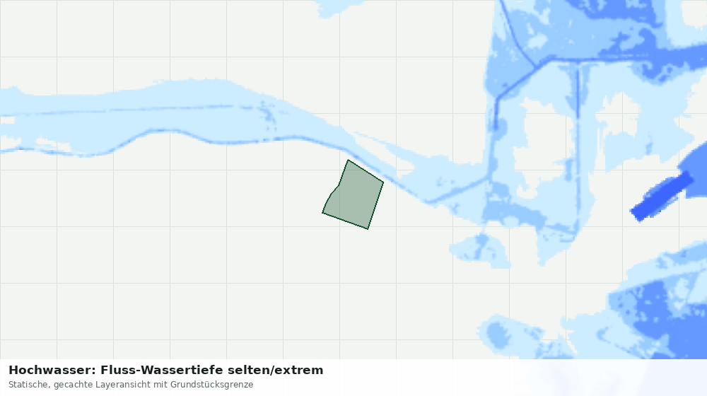 Statische Kartenansicht: Hochwasser: Fluss-Wassertiefe selten/extrem