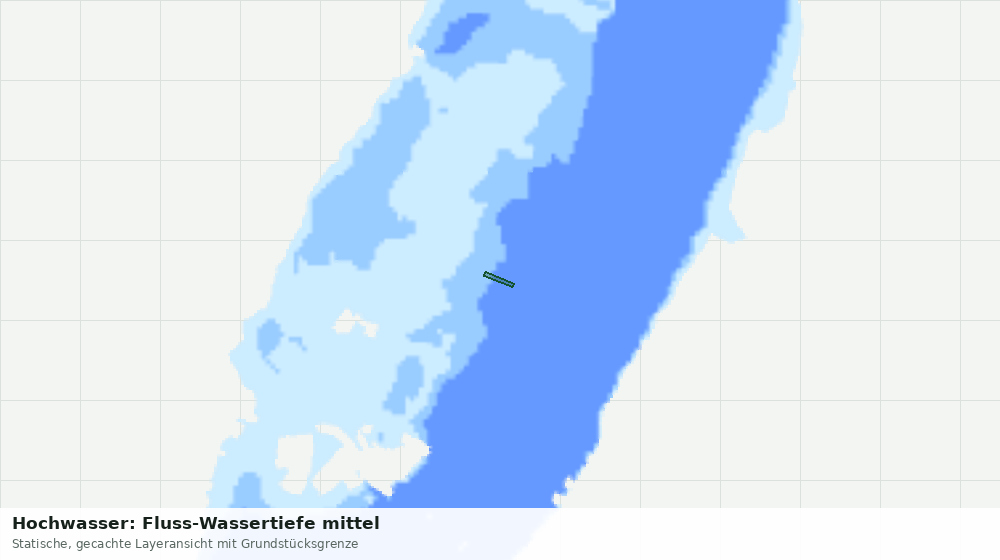 Statische Kartenansicht: Hochwasser: Fluss-Wassertiefe mittel