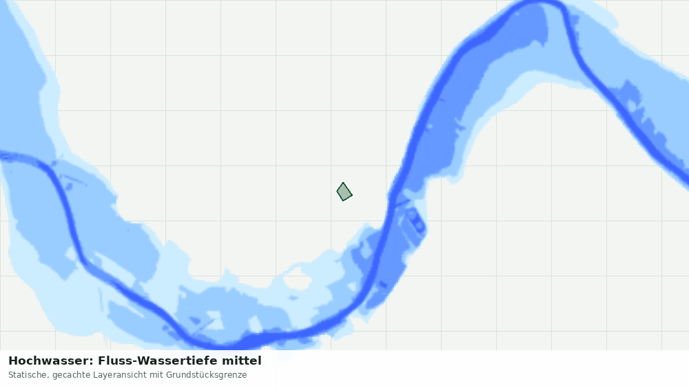 Statische Kartenansicht: Hochwasser: Fluss-Wassertiefe mittel