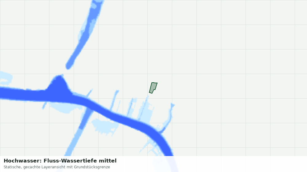 Statische Kartenansicht: Hochwasser: Fluss-Wassertiefe mittel