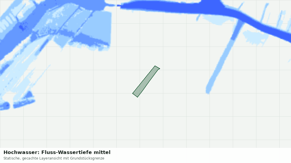 Statische Kartenansicht: Hochwasser: Fluss-Wassertiefe mittel