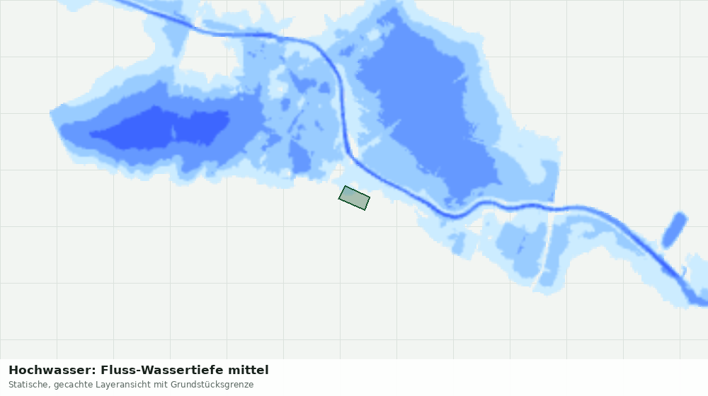 Statische Kartenansicht: Hochwasser: Fluss-Wassertiefe mittel