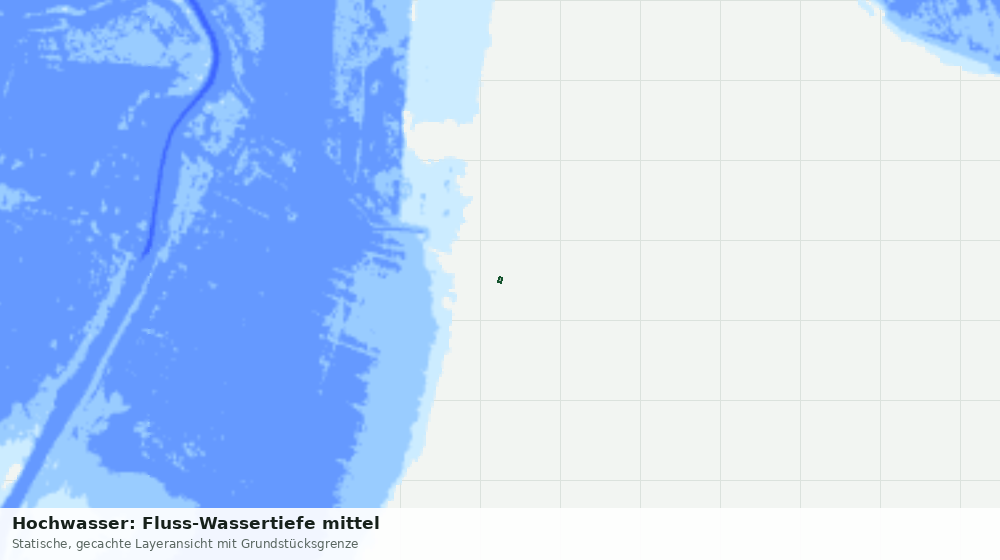 Statische Kartenansicht: Hochwasser: Fluss-Wassertiefe mittel