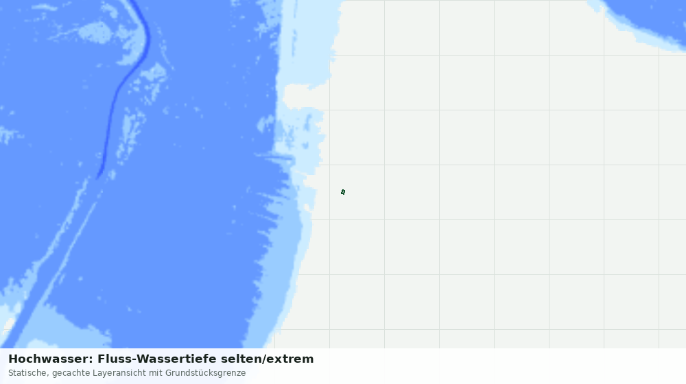 Statische Kartenansicht: Hochwasser: Fluss-Wassertiefe selten/extrem