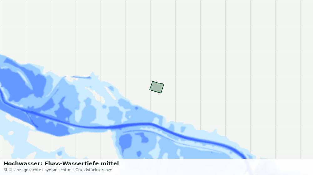 Statische Kartenansicht: Hochwasser: Fluss-Wassertiefe mittel