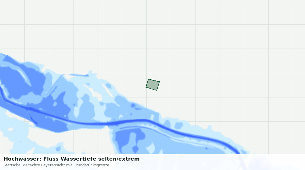 Statische Kartenansicht: Hochwasser: Fluss-Wassertiefe selten/extrem