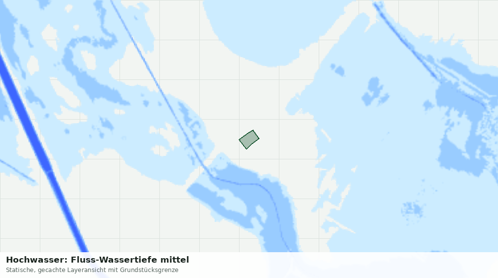Statische Kartenansicht: Hochwasser: Fluss-Wassertiefe mittel