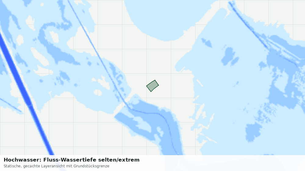 Statische Kartenansicht: Hochwasser: Fluss-Wassertiefe selten/extrem