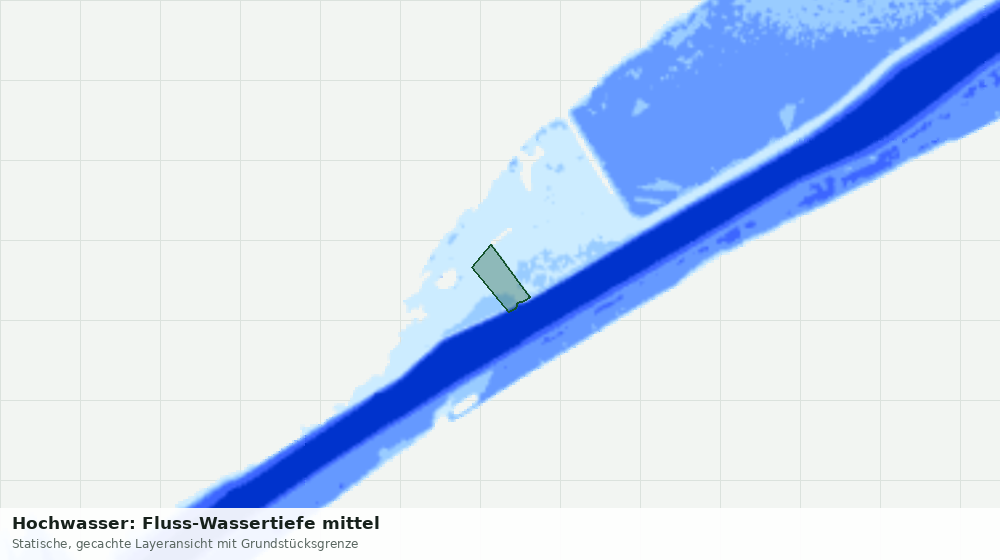 Statische Kartenansicht: Hochwasser: Fluss-Wassertiefe mittel