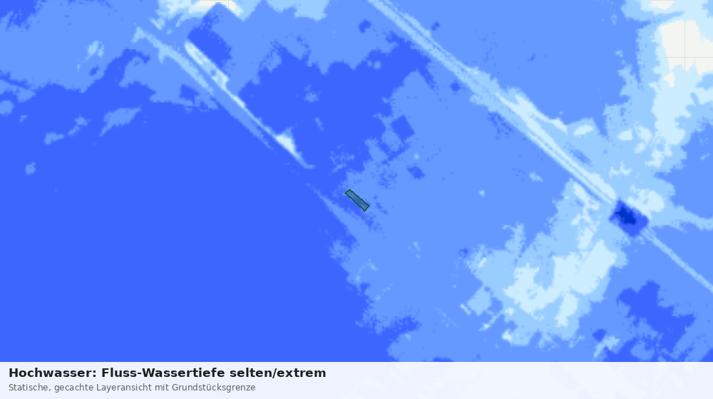 Statische Kartenansicht: Hochwasser: Fluss-Wassertiefe selten/extrem