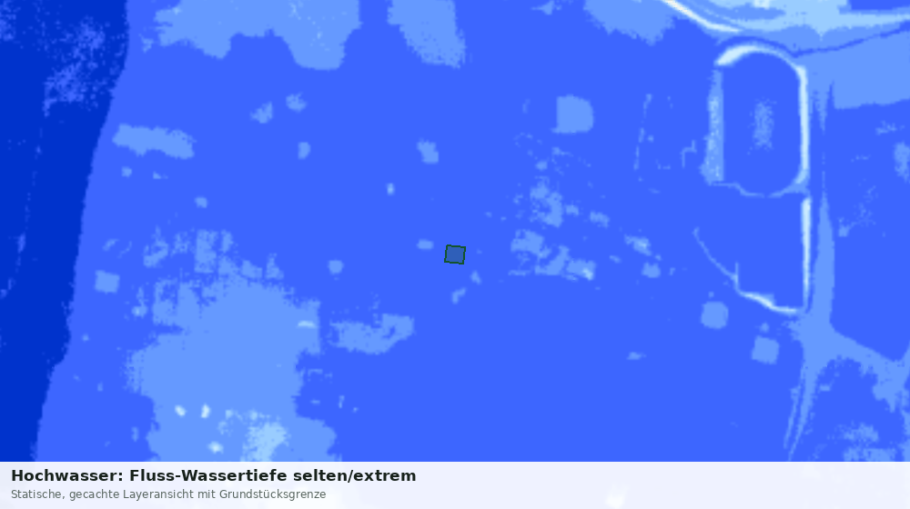 Statische Kartenansicht: Hochwasser: Fluss-Wassertiefe selten/extrem