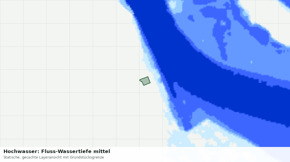 Statische Kartenansicht: Hochwasser: Fluss-Wassertiefe mittel