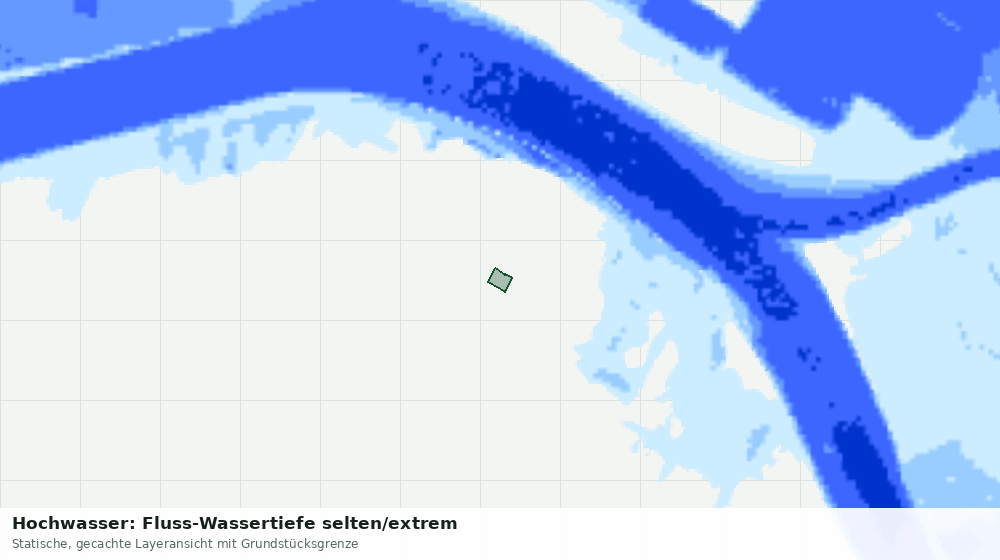 Statische Kartenansicht: Hochwasser: Fluss-Wassertiefe selten/extrem
