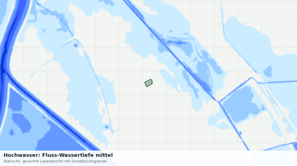 Statische Kartenansicht: Hochwasser: Fluss-Wassertiefe mittel