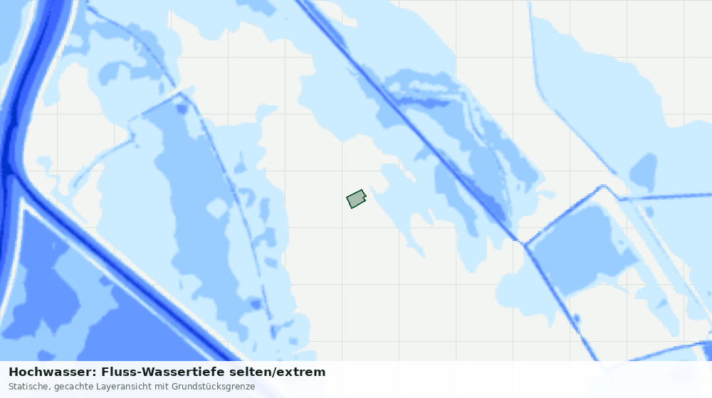Statische Kartenansicht: Hochwasser: Fluss-Wassertiefe selten/extrem
