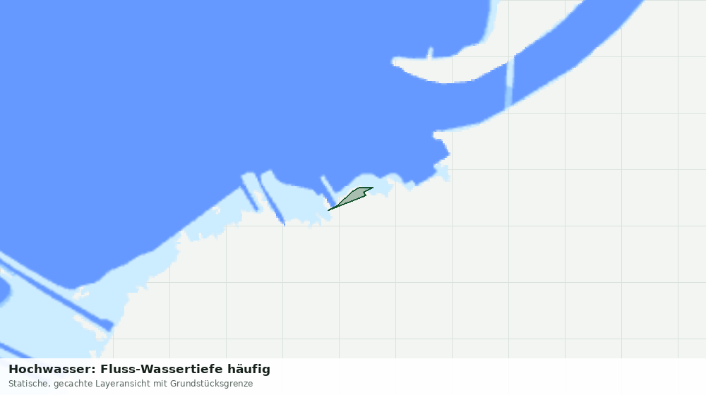 Statische Kartenansicht: Hochwasser: Fluss-Wassertiefe häufig