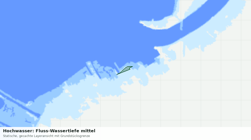 Statische Kartenansicht: Hochwasser: Fluss-Wassertiefe mittel