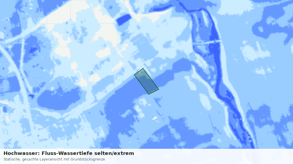 Statische Kartenansicht: Hochwasser: Fluss-Wassertiefe selten/extrem