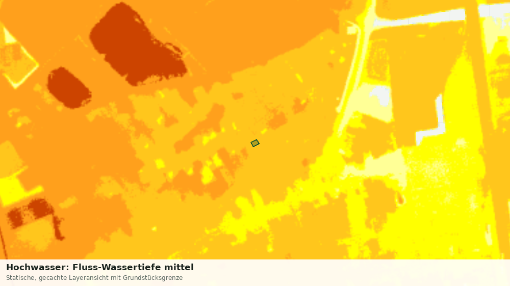 Statische Kartenansicht: Hochwasser: Fluss-Wassertiefe mittel