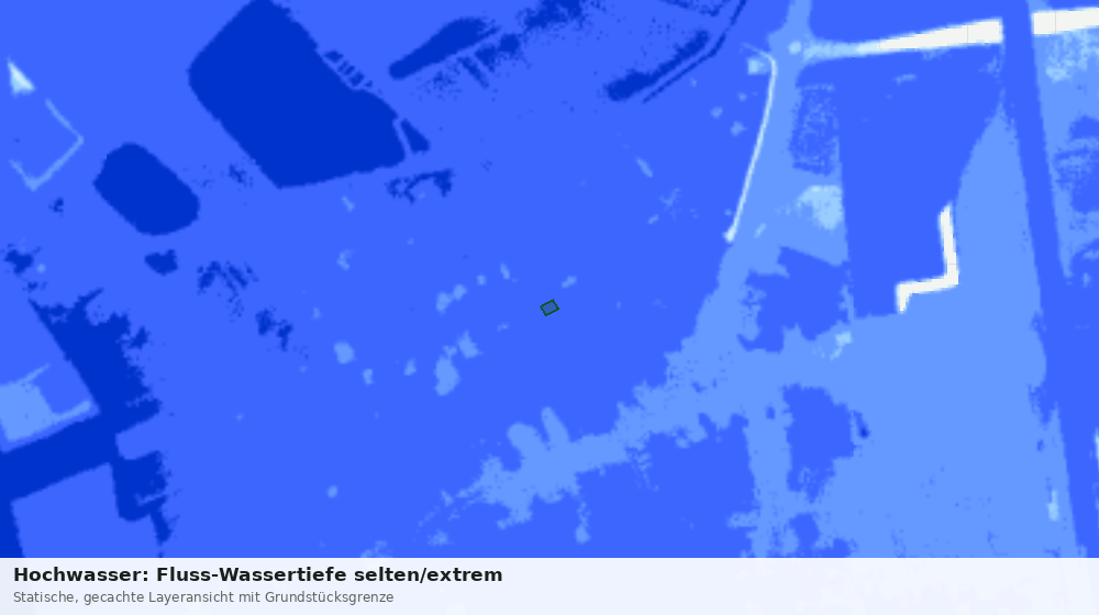 Statische Kartenansicht: Hochwasser: Fluss-Wassertiefe selten/extrem