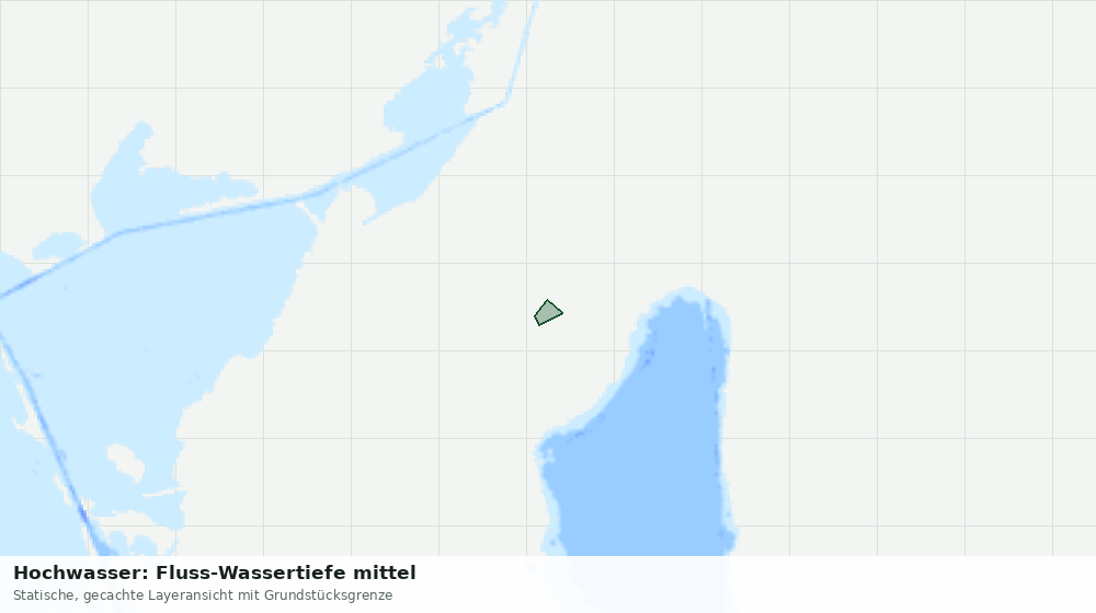 Statische Kartenansicht: Hochwasser: Fluss-Wassertiefe mittel