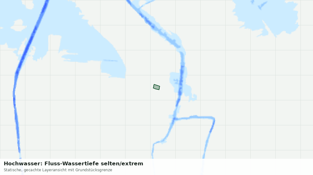 Statische Kartenansicht: Hochwasser: Fluss-Wassertiefe selten/extrem