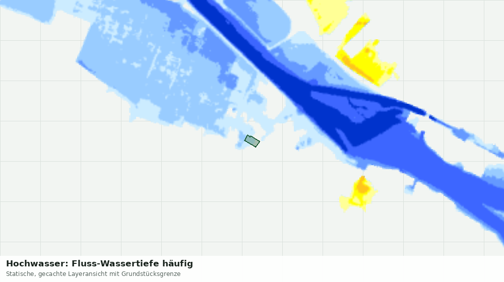 Statische Kartenansicht: Hochwasser: Fluss-Wassertiefe häufig