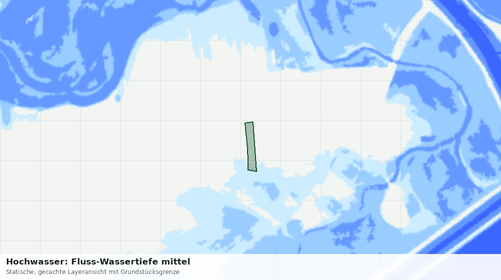 Statische Kartenansicht: Hochwasser: Fluss-Wassertiefe mittel