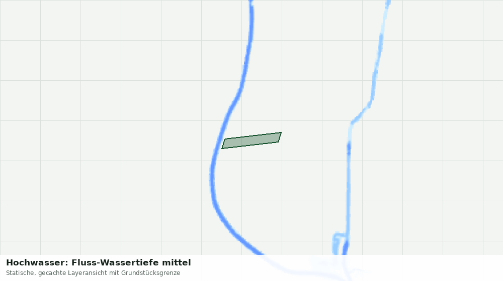 Statische Kartenansicht: Hochwasser: Fluss-Wassertiefe mittel