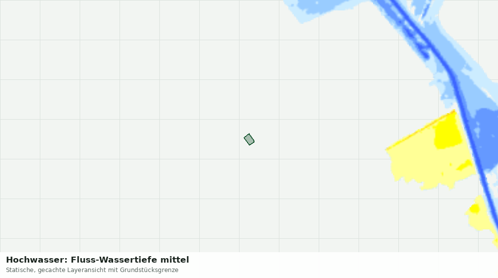 Statische Kartenansicht: Hochwasser: Fluss-Wassertiefe mittel