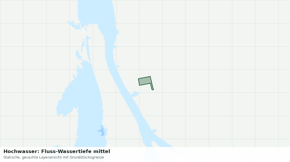 Statische Kartenansicht: Hochwasser: Fluss-Wassertiefe mittel