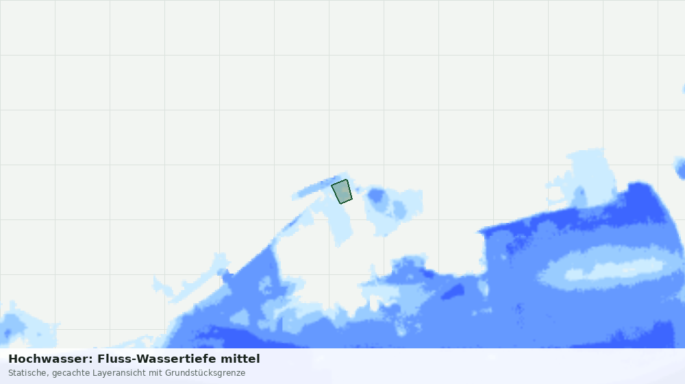 Statische Kartenansicht: Hochwasser: Fluss-Wassertiefe mittel