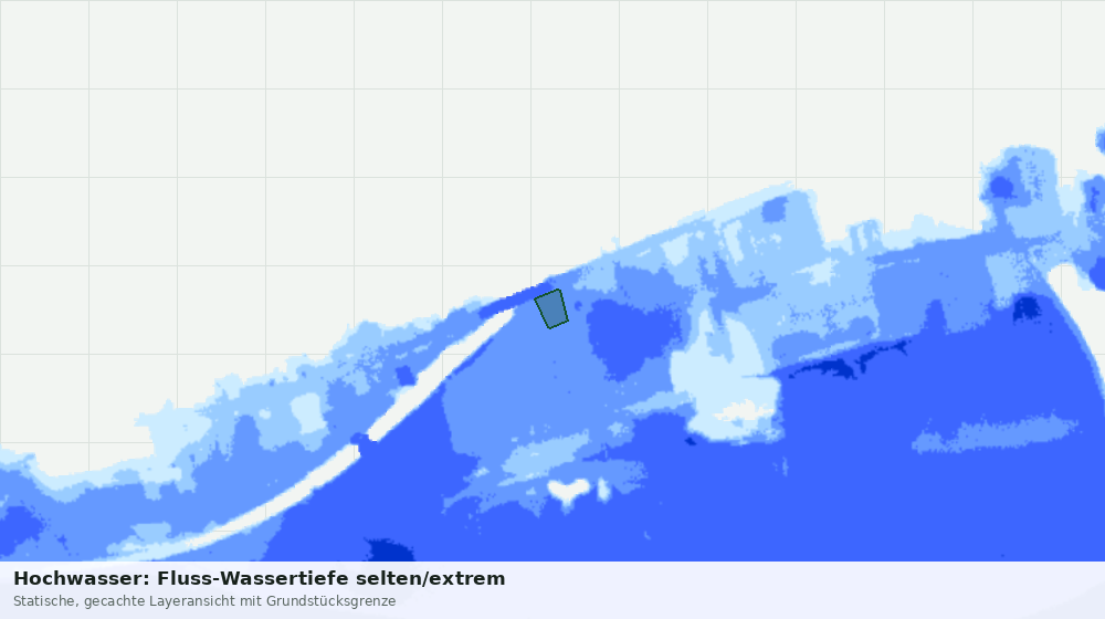 Statische Kartenansicht: Hochwasser: Fluss-Wassertiefe selten/extrem