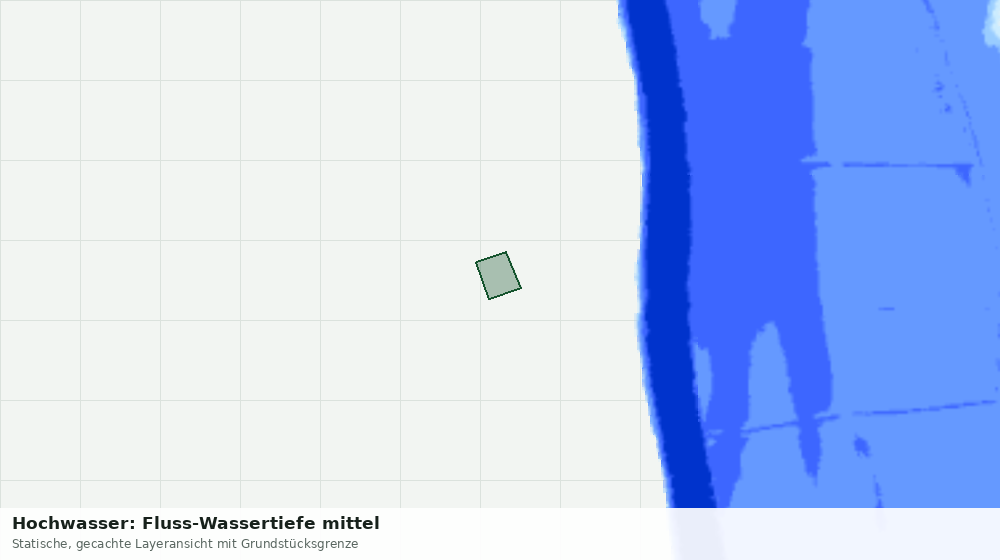 Statische Kartenansicht: Hochwasser: Fluss-Wassertiefe mittel